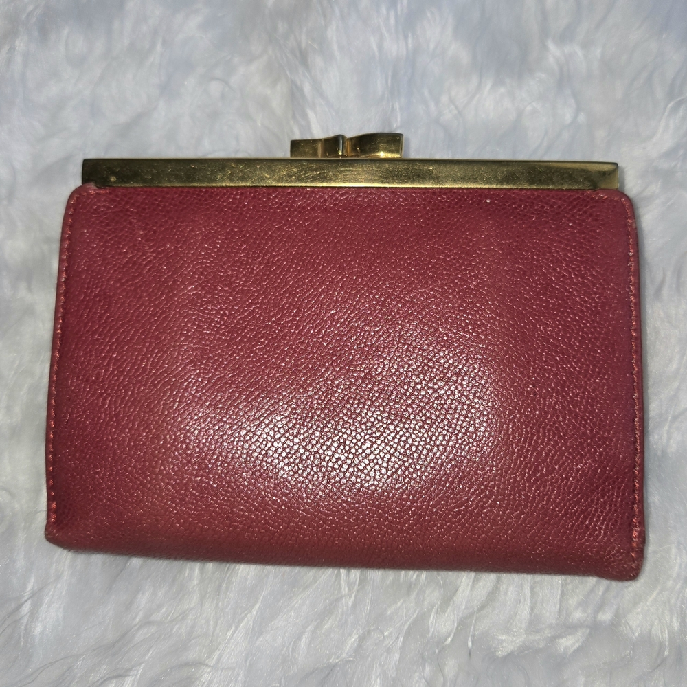 Yves Saint Laurent Burgundy Leather Wallet - Picture 10 of 16